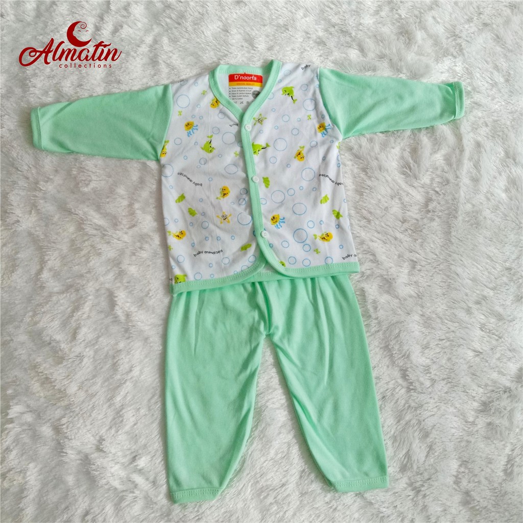 Setelan Piama Bayi Lengan Panjang-Baju Bayi Karakter Dapat 3 Stel