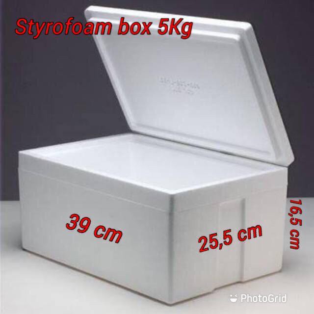 Styrofoam box ikan 5 kg panjang 39cm / styrofoam box ikan / stereofoam box / box frozen food