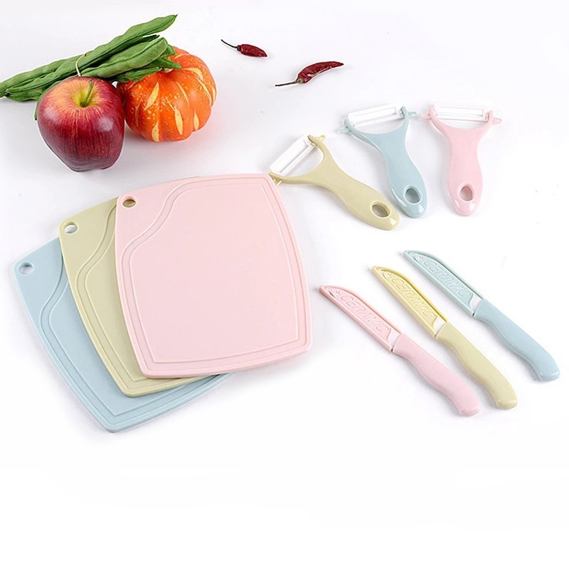 (BC) Pisau Set Keramik 3 in 1 Talenan Peeler Buah Perlengkapan MPASI-Bayi Online Shope