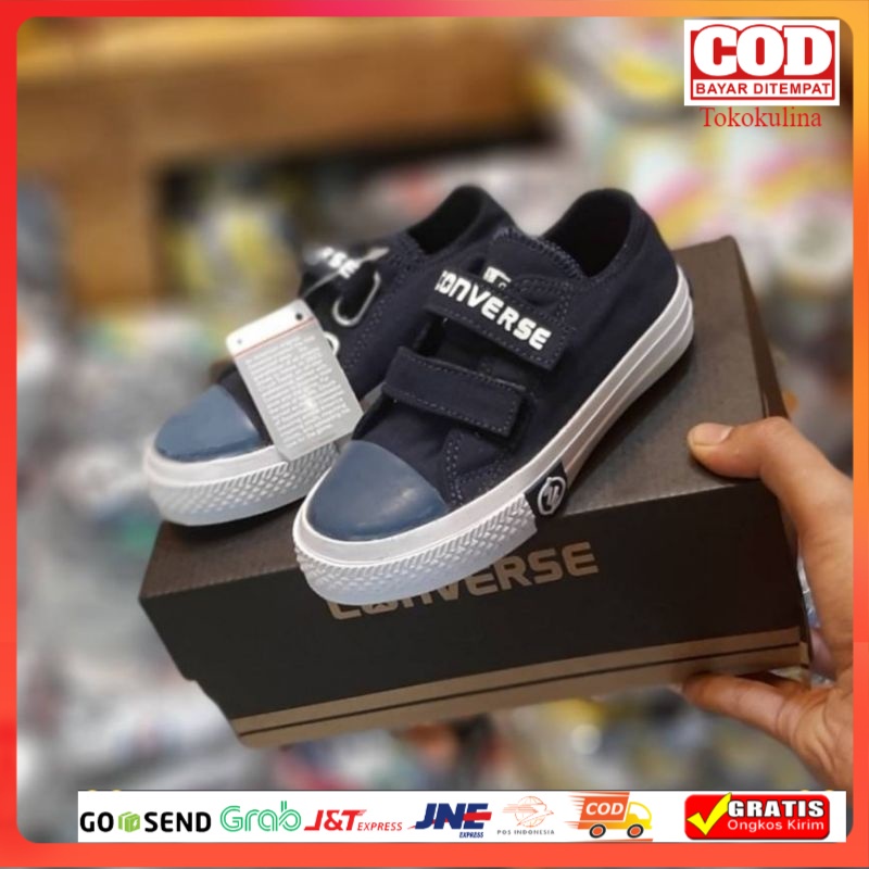 SEPATU ANAK CONVERSE ALL STAR VELCRO PETIR  (21-35)/ SEPATU SNEAKERS PREMIUM