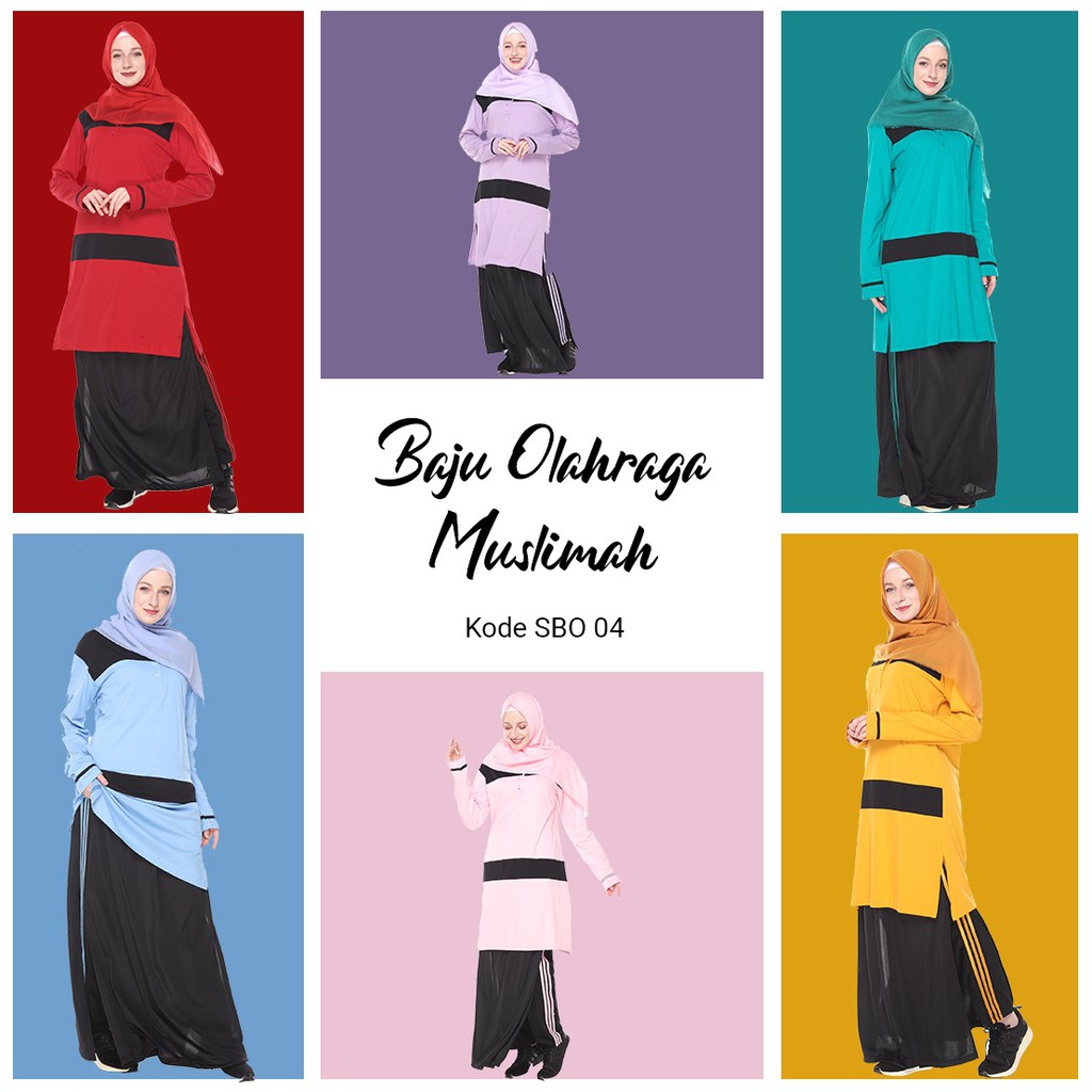 SETELAN BAJU OLAHRAGA BY AYESHA / SETELAN OLAHRAGA MUSLIMAH ROK CELANA SPORTY SBO04