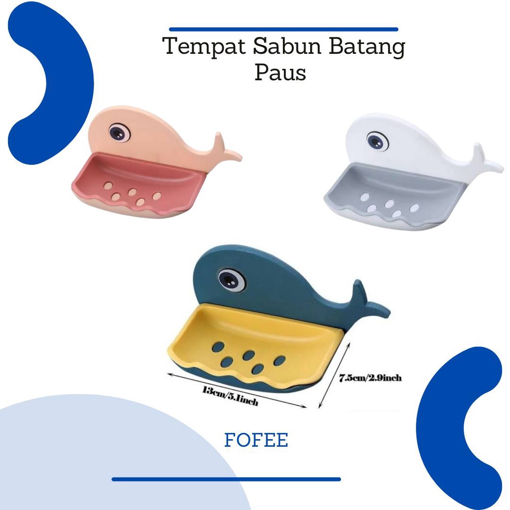 IMPORT - Tempat Sabun Batang Tempel Ikan Paus Kotak Sabun Karakter