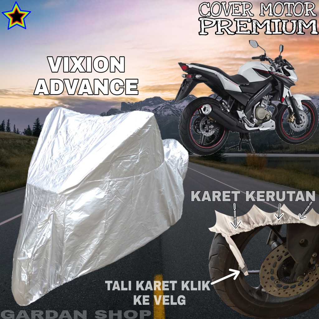 Sarung Motor VIXION ADVANCE SILVER POLOS Body Cover Penutup Motor Vixion PREMIUM