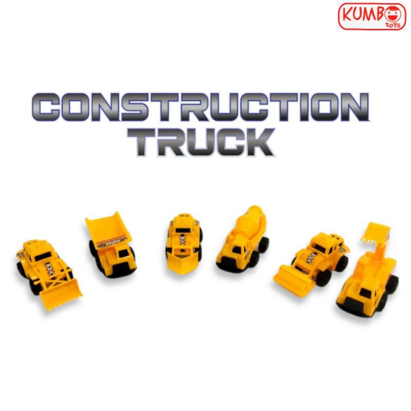 Mainan Anak Mobil Konstruksi Construction Truck Isi 6 Pcs