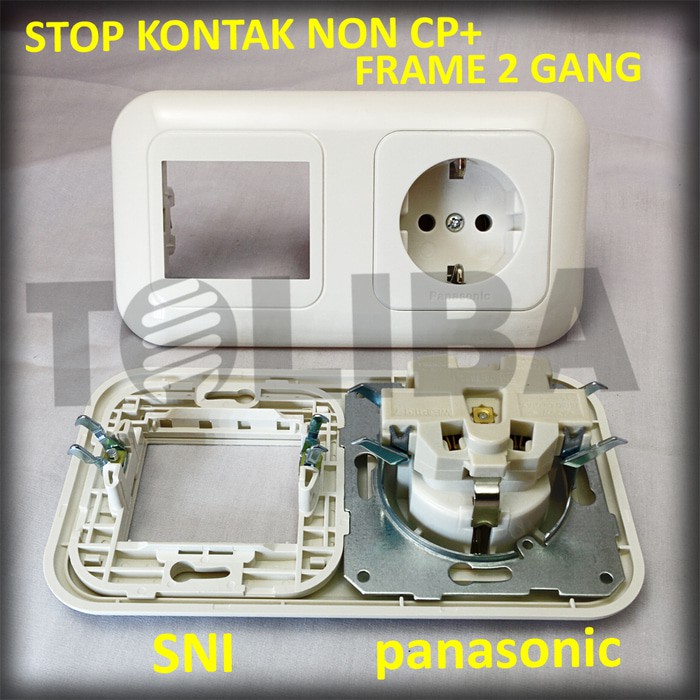 stopkontak stop kontak non cp plus frame 2 gang panasonic wejp11312-7 / stop kontak panasonic frame