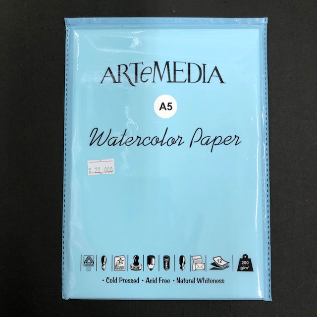 

ARTEMEDIA WATERCOLOR PAPER A5 200GR 12 SH
