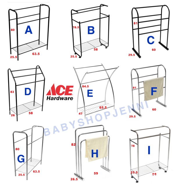 ACE HARDWARE SALE WAKTU TERBATAS Jemuran Handuk Stainless Steel Crome Black