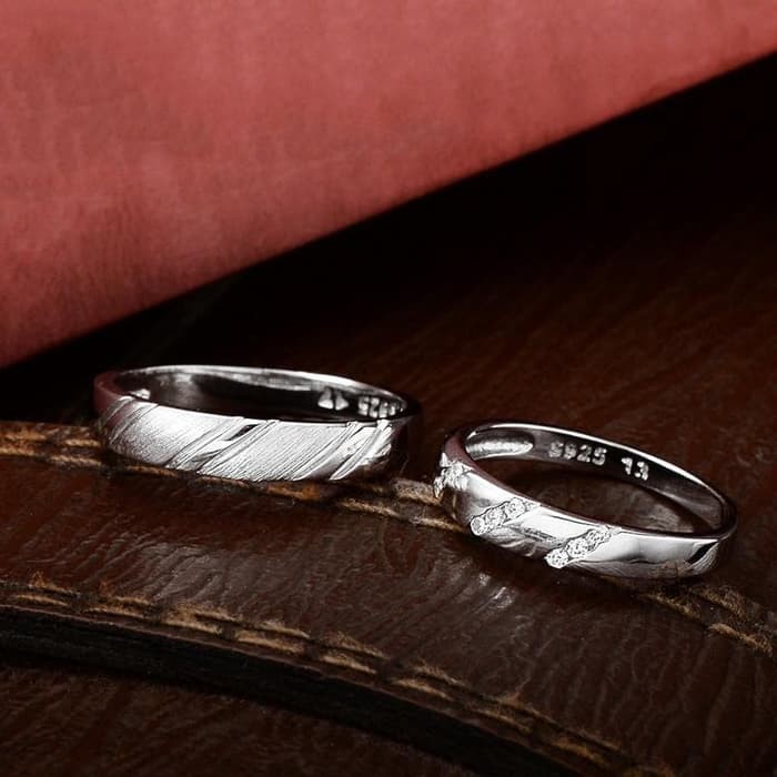 Cincin Kawin Couple, Perak, Palladium, Tunangan CINCIN KAWIN PALLADIUM DAN PERAK TERSEDIA