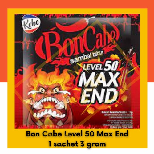 

Boncabe Level 50 Max End 1 Sachet 3 g sambal tabur bon cabe bubuk