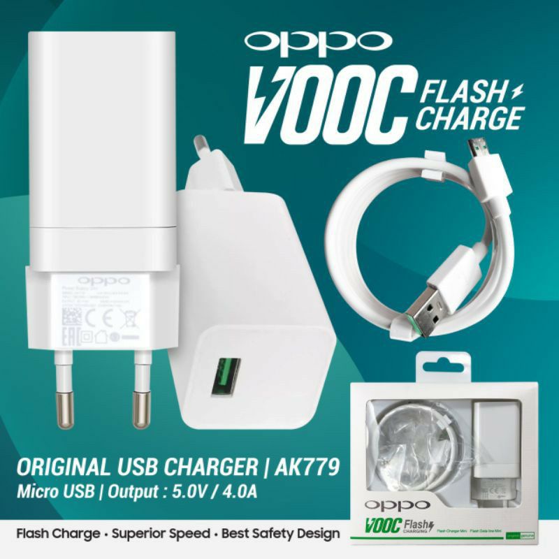 CHARGER OPPO VOOC 4.A  F1+ F9 F11 Pro FIND 7 FAST CHARGING ORI 100% AK779