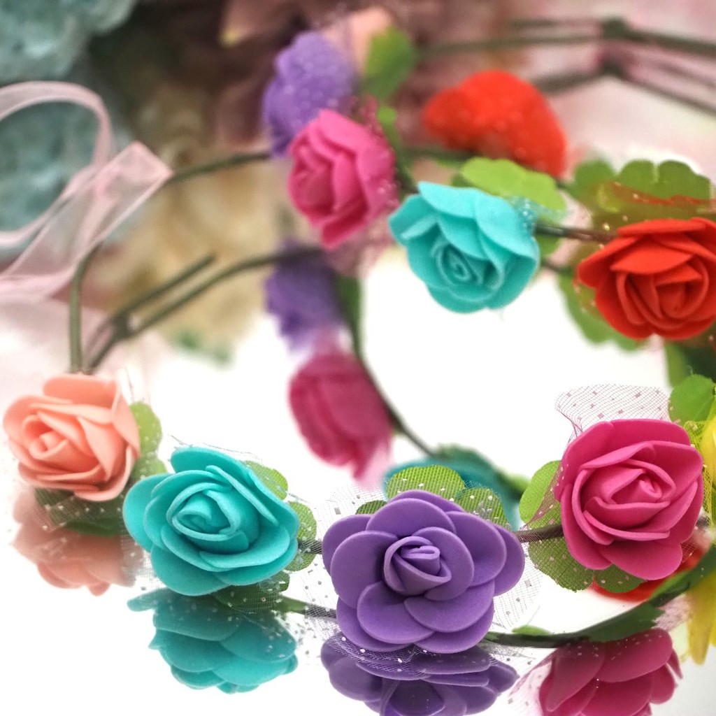 Bando Mahkota Bunga Murah Bagus / Flower Crown Bridal Shower