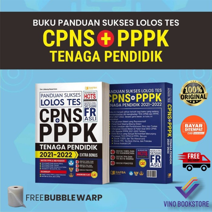 

PROMO BUKU PANDUAN SUKSES LOLOS TES CPNS + PPPK TENAGA PENDIDIK 2021-2022 KPL393