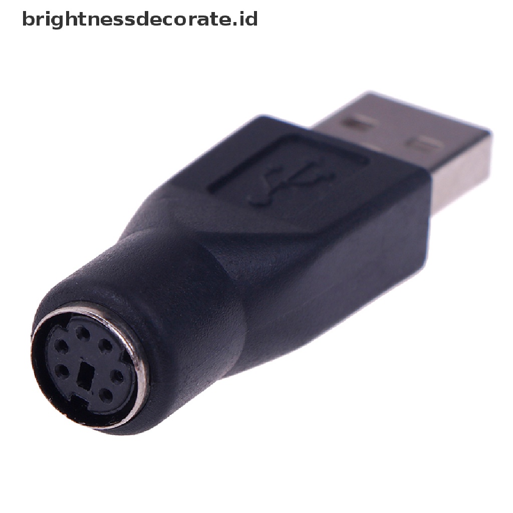 2pcs Adapter Converter Ps / 2 Male Ke Usb Female Untuk Keyboard Pc