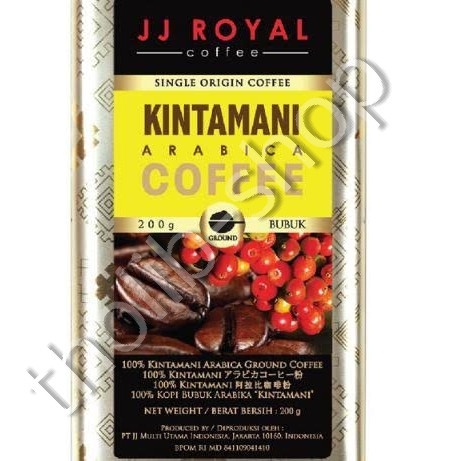 

jj royal kintamani arabica coffee ground 200 gram tin