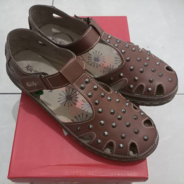 ORIGINAL Preloved Sepatu Kickers Brown Studded Second Shoes Ori Bekas size 36