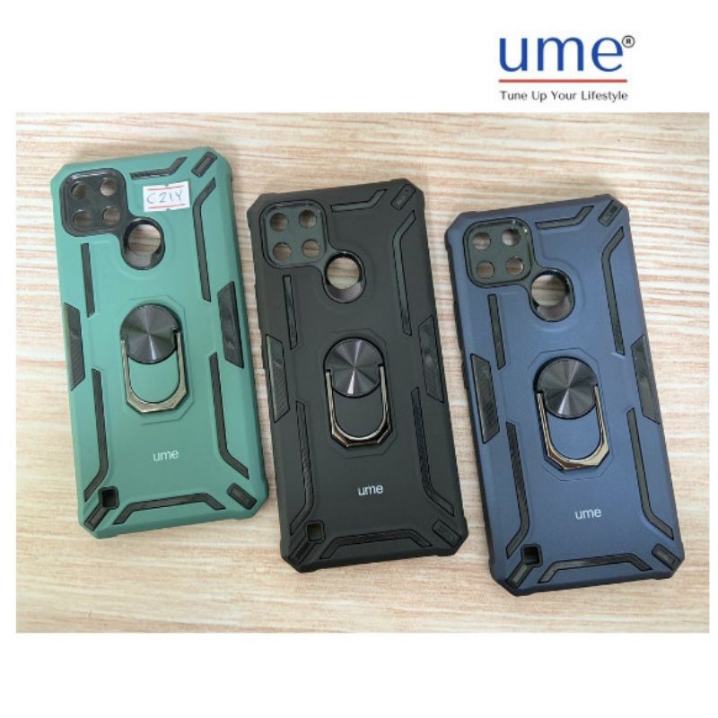 Realme C15 Relame C21y Silikon Casing Shockproof Robot Ume Iron Man Urban Case Ring Armor Silikon