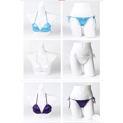 Set Bra dan G Strong Sexy Lingeire Wanita Tali Satin Bikini V-Neck Mini Lucu 3B051