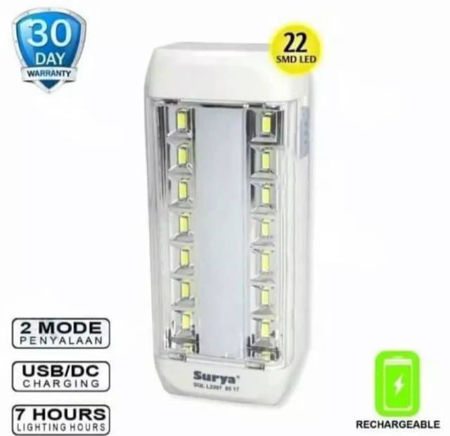 Lampu Darurat Emergency Lamp Surya 22 SMD Super Led SQL2207