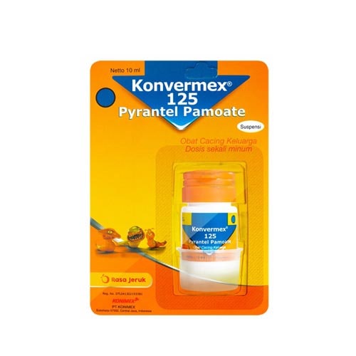 Konvermex 125MG Suspensi 10 ml / Obat Cacing Sirup / Obat Cacing