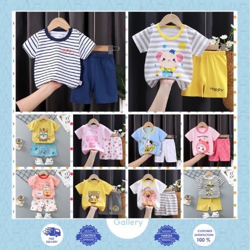 Hansen Gallery Setelan Kaos Anak Pakaian Anak Import Pendek HG 012