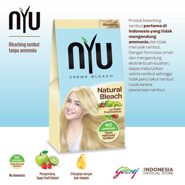 NYU Crème Hair Colour Natural Bleach + NYU Creme Hair Colour Caramel