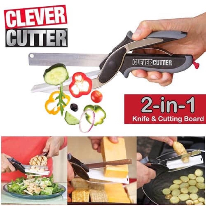 Clever cutter / pisau+talenan 2in1 serbaguna