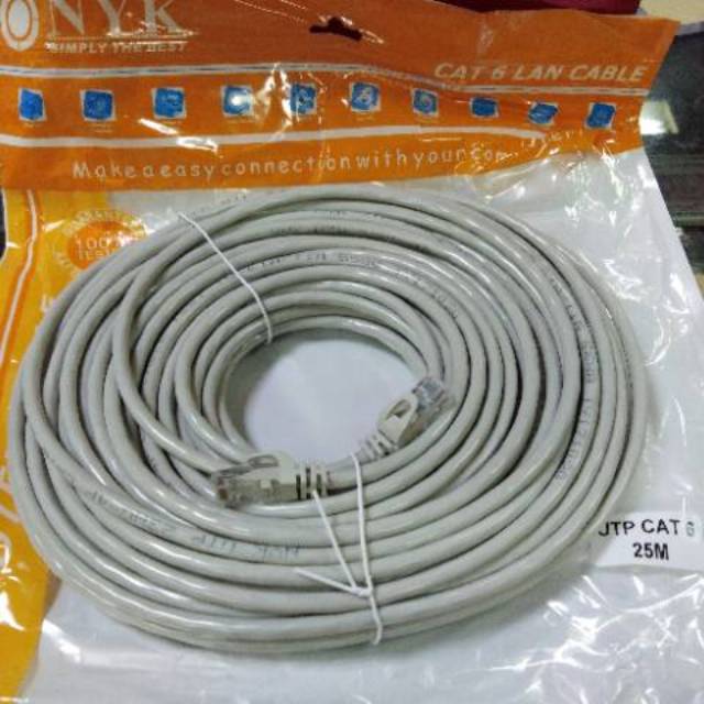 Nyk Kabel LAN Cat6 25Meter / Kabel UTP 25Meter Cat6