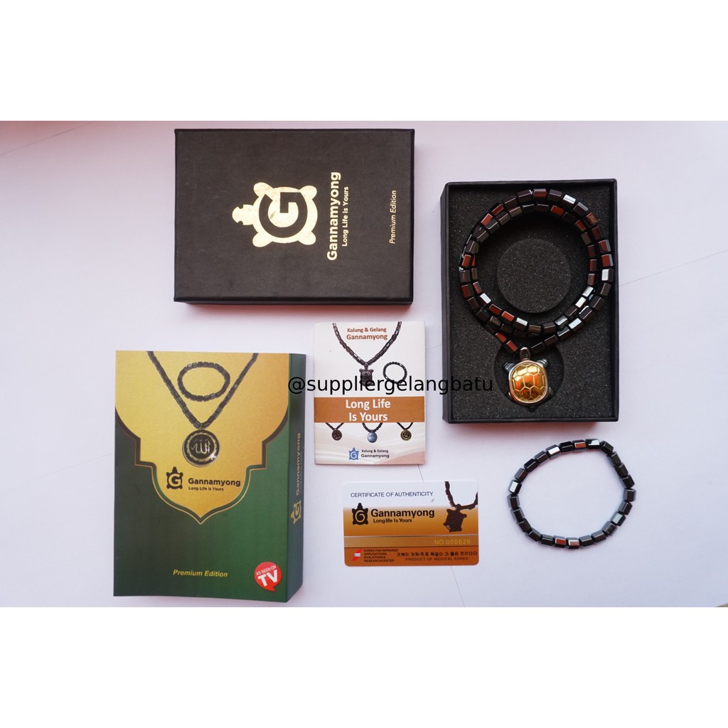 GANNAMYONG PREMIUM KALUNG KESEHATAN KURA GOLD NEW MODEL BERSERTIFIKAT seperti tv brosur iklan ori