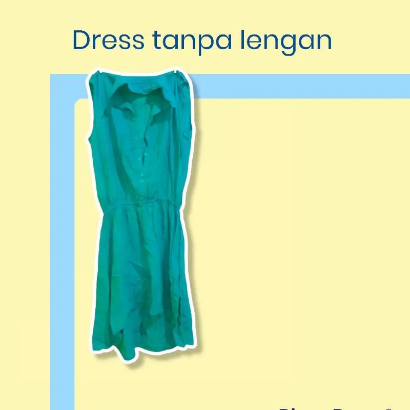 Dress mini berkerah V neck / gaun polos / dress pendek tanpa lengan