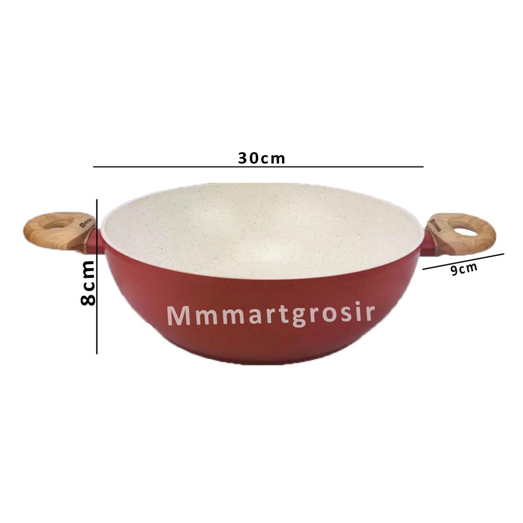 Minowa / Teflon Marble / Wajan Anti Lengket / Penggorengan