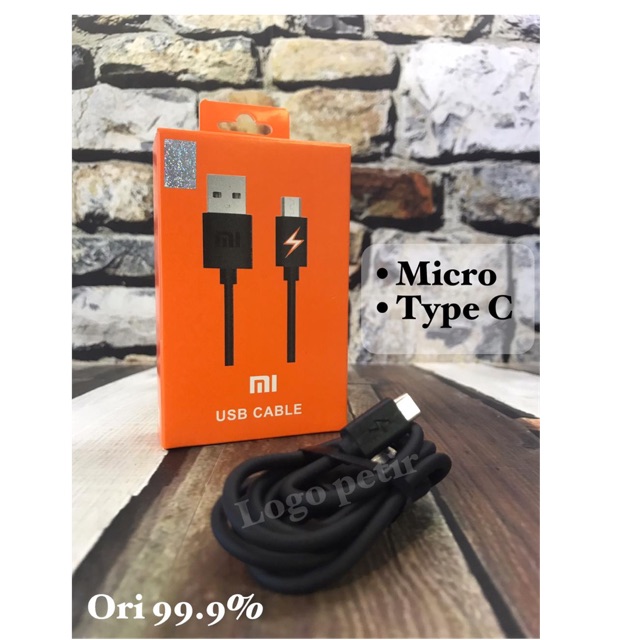 Kd Kabel Data Xiaomi Ori 99.9% Micro LOGO PETIR