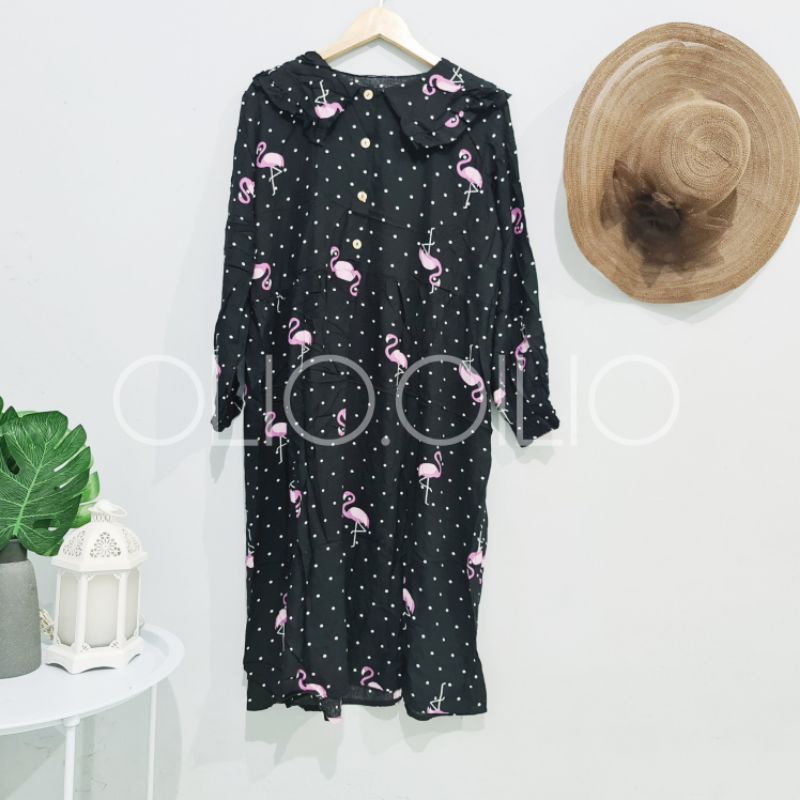 DRESS VINTAGE TUNIK / PIYAMA RAYON PREMIUM BUSUI FRIENDLY