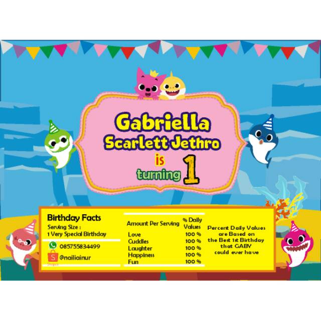 

Paket ulang tahun babyshark kombinasi pink
