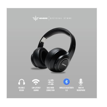 Headset gaming nyk nemesis wireless bluetooth wired aux 3.5mm with microphone mic Sinister X900 X-900 lite - headphone x900lite