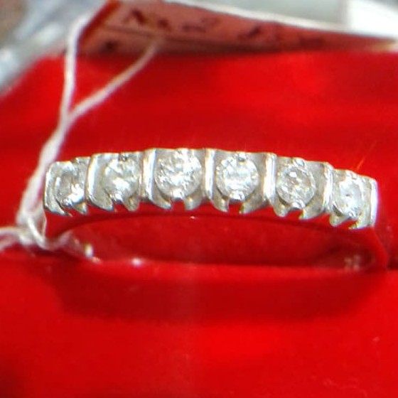 Cincin Wanita Kawin Nikah Original Emas Gold 18k Berlian Diamond Eropa Putih Asli DK1501