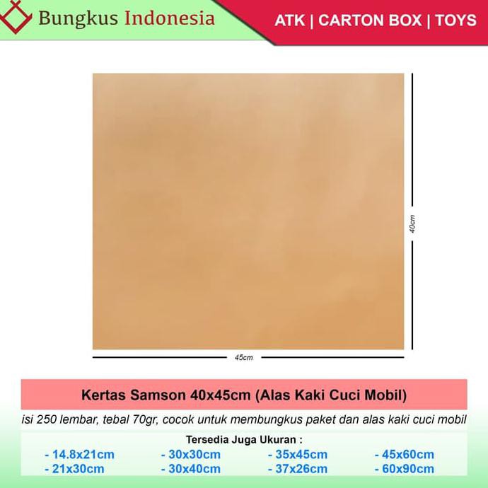

Kertas Samson 40x45cm Alas Cuci Mobil 70gr