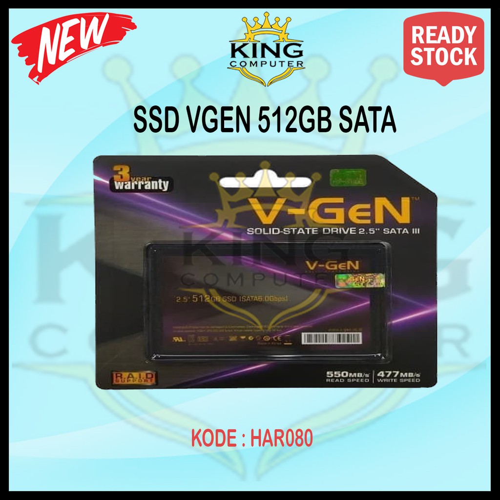 SSD V-Gen 512GB Sata 3 VGen 512 GB