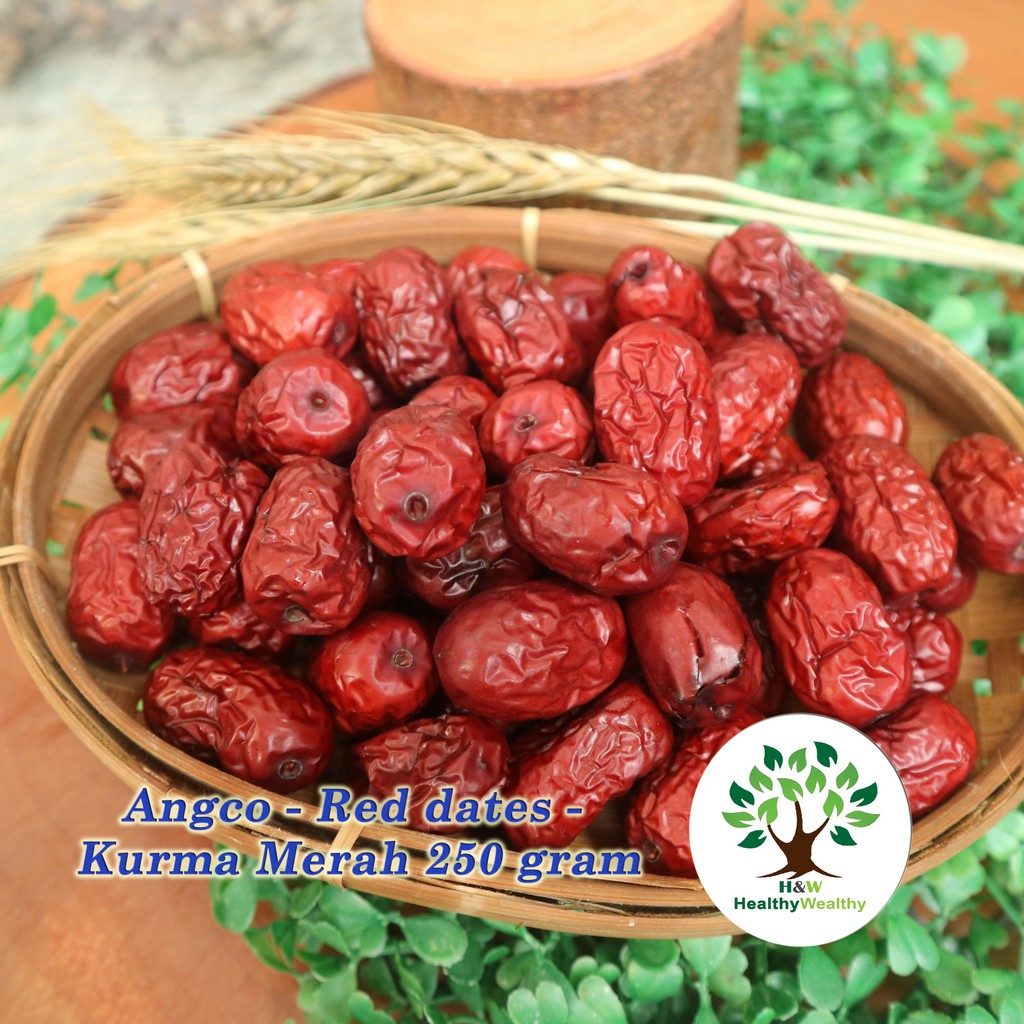 

Angco Ang co Hongzao Hong Zao Kurma | Red dates | 250 gram | kualitas bagus