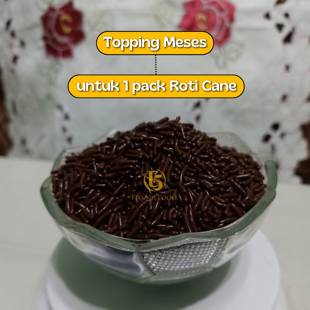 

E5 Meses Coklat / Meises / Coklat Butir Topping Roti Cane 100 gram (untuk 1 bungkus roti)