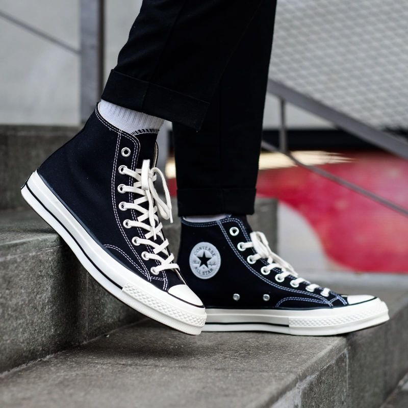 CONVERSE CHUCK TAYLOR 70S HIGH BLACK WHITE | SEPATU ORIGINAL 100%