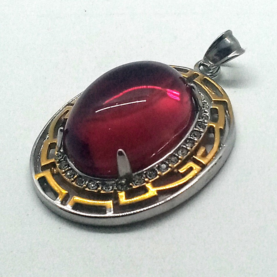 Liontin Batu Akik Merah Siyem Indah Elegan