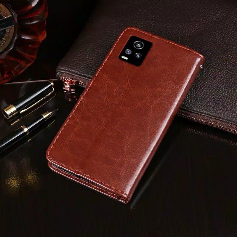 Flip Case VIVO V21 5G V20 SE Y12s Y20s Y20i Y20 Y53 Leather Cover Wallet Kulit Sarung Dompet Casing