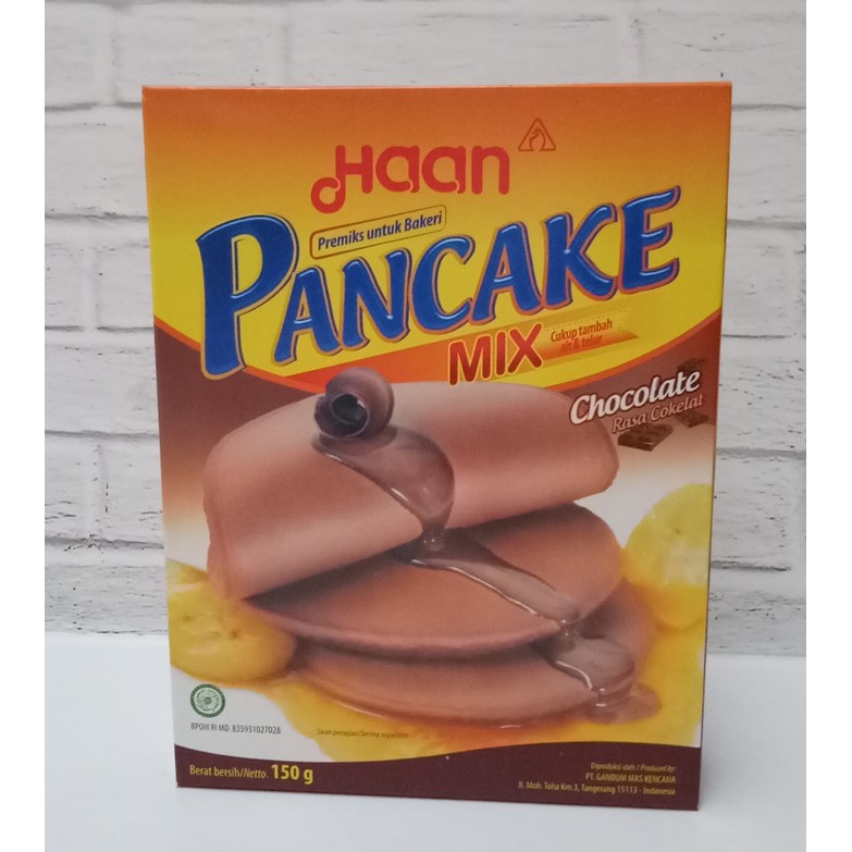 

HAAN TEPUNG PREMIX PANCAKE CHOCOLATE / PREMIKS COKELAT 150GRAM NEW