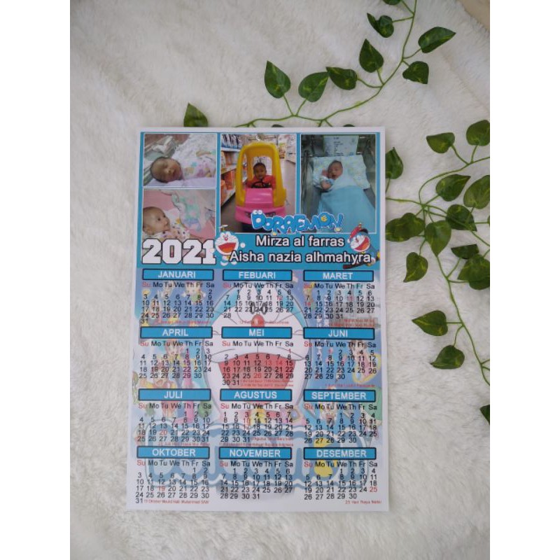 

KALENDER 2021 CUSTOM FOTO NO MIN ORDER HIASAN DINDING SEHARI JADI