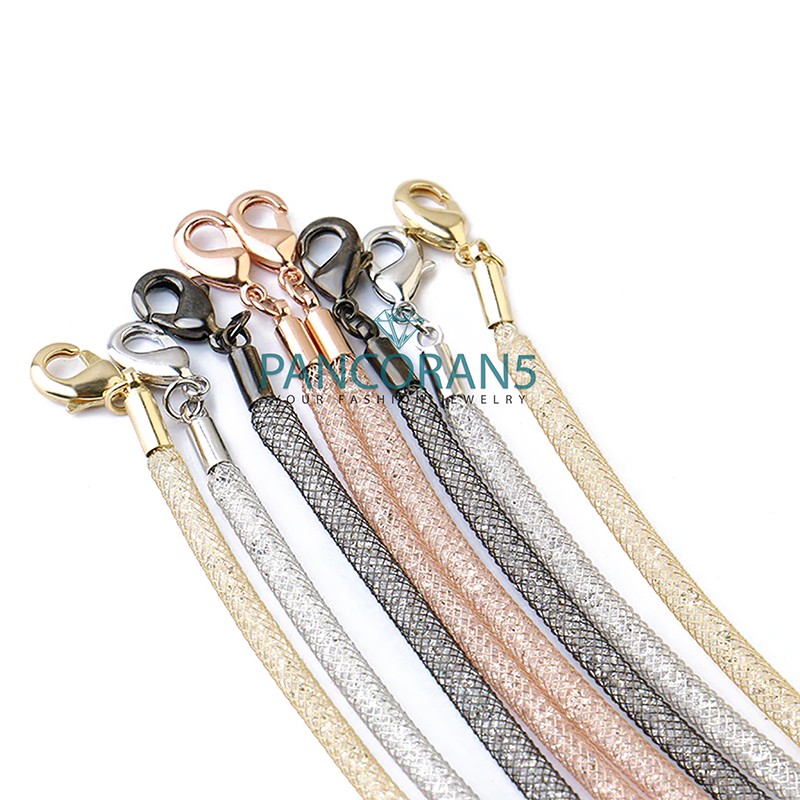 Gelang Kawat Glitter Lilit Kalung Glitter