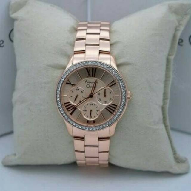 Jam Tangan Wanita Alexandre Christie AC 2642 RoseGold