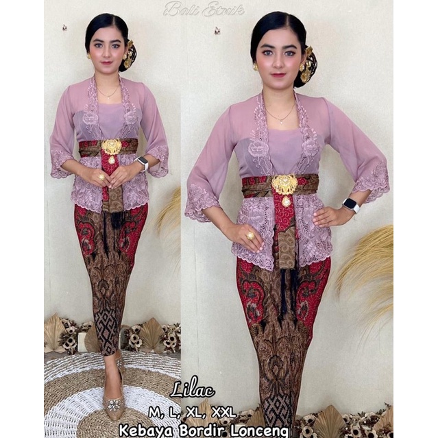 Kebaya bordir lonceng/kebaya bordir lonceng murah/kebaya bordir lonceng bali