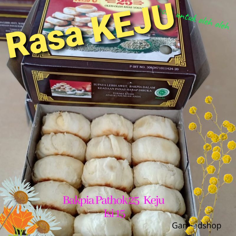 Jual Bakpia Pathok 25 Makanan Kue Oleh Oleh Jogja Keju Isi 15 Shopee