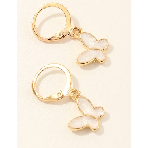 LRC Anting Tusuk Fashion Dripping Butterfly Alloy Earrings K37024