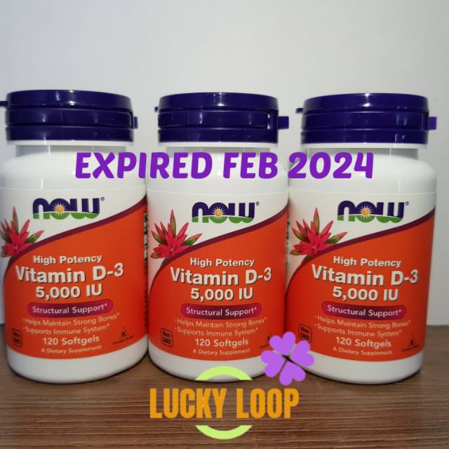 Now Foods Vitamin D3 5000 IU Now D3 5000 IU 120 Softgels